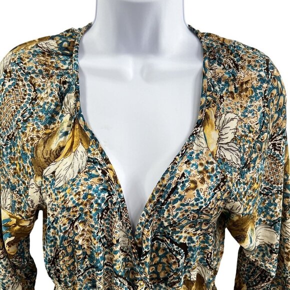 Anthropologie Boemo S Boho Paisley Tiered Maxi Dress Tie Waist Hippie Coachella - Picture 3 of 15